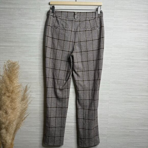 Free People plaid pants trousers slim cropped 6 - Picture 6 of 9
